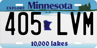 MN license plate 405LVM
