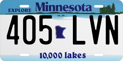 MN license plate 405LVN