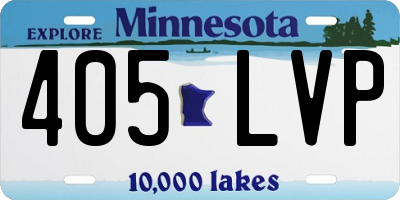 MN license plate 405LVP