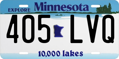 MN license plate 405LVQ