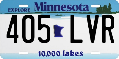 MN license plate 405LVR