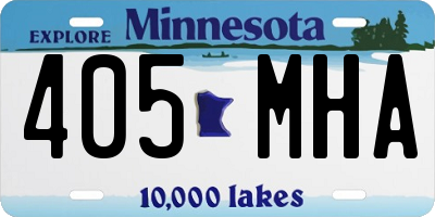 MN license plate 405MHA