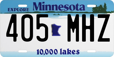 MN license plate 405MHZ