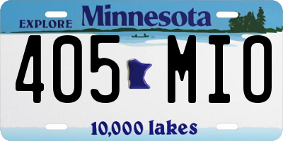 MN license plate 405MIO