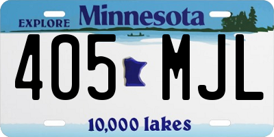 MN license plate 405MJL