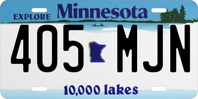 MN license plate 405MJN