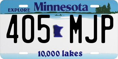 MN license plate 405MJP