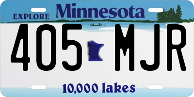 MN license plate 405MJR