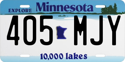 MN license plate 405MJY