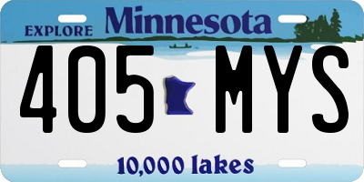 MN license plate 405MYS