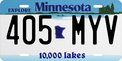 MN license plate 405MYV