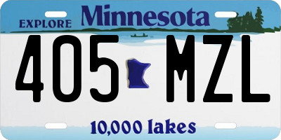 MN license plate 405MZL