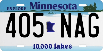 MN license plate 405NAG