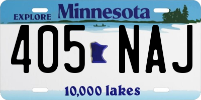 MN license plate 405NAJ