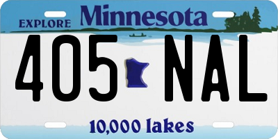 MN license plate 405NAL