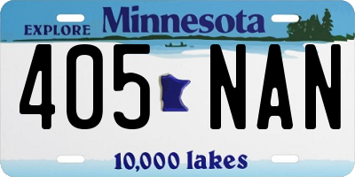 MN license plate 405NAN