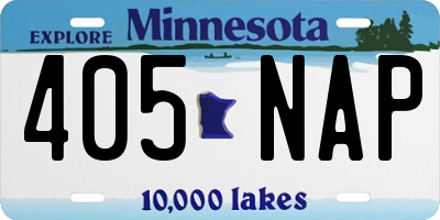 MN license plate 405NAP