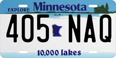 MN license plate 405NAQ