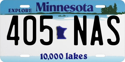MN license plate 405NAS