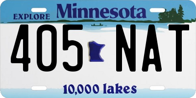 MN license plate 405NAT
