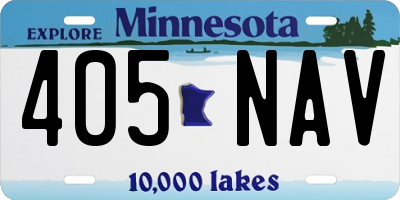 MN license plate 405NAV