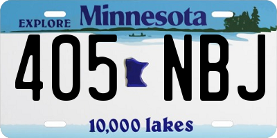 MN license plate 405NBJ