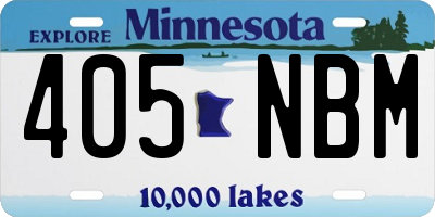 MN license plate 405NBM