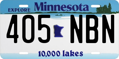 MN license plate 405NBN