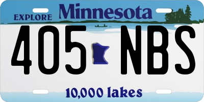 MN license plate 405NBS