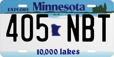 MN license plate 405NBT