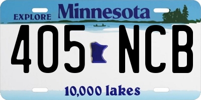 MN license plate 405NCB