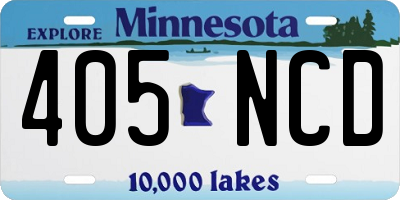 MN license plate 405NCD
