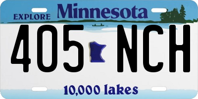 MN license plate 405NCH