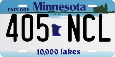 MN license plate 405NCL