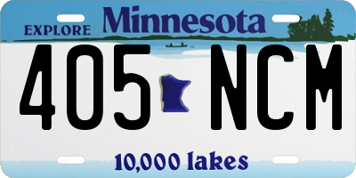 MN license plate 405NCM