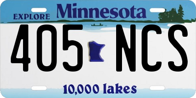 MN license plate 405NCS