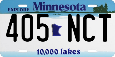 MN license plate 405NCT