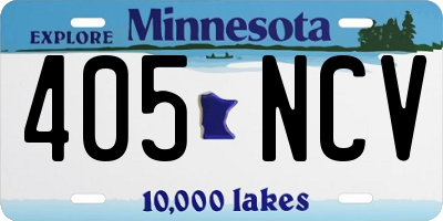 MN license plate 405NCV