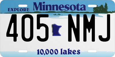 MN license plate 405NMJ