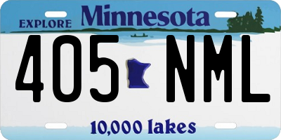 MN license plate 405NML