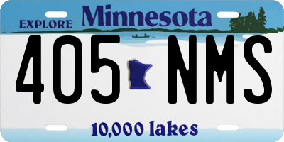 MN license plate 405NMS