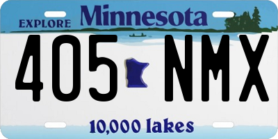 MN license plate 405NMX