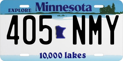 MN license plate 405NMY