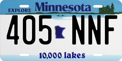 MN license plate 405NNF