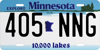 MN license plate 405NNG