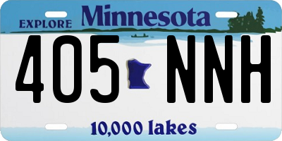MN license plate 405NNH