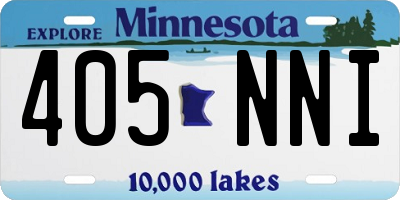 MN license plate 405NNI