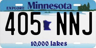 MN license plate 405NNJ