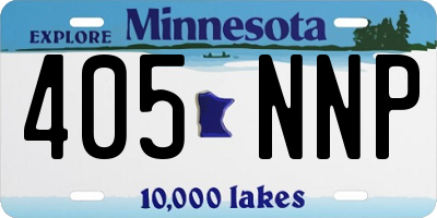 MN license plate 405NNP
