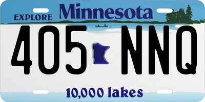 MN license plate 405NNQ